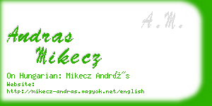 andras mikecz business card